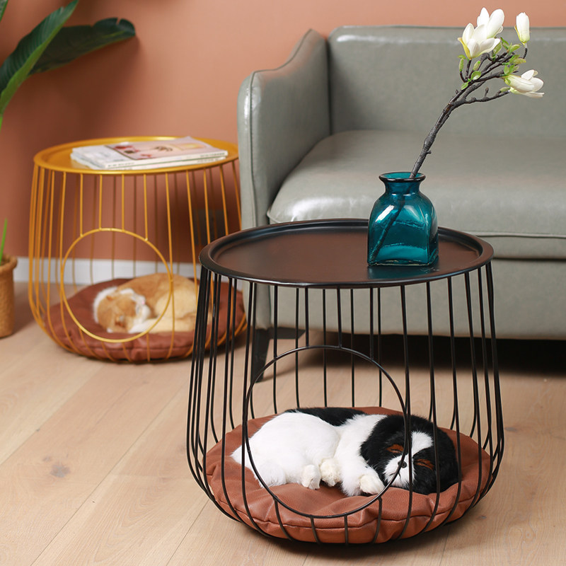 休闲茶几猫咪笼猫窝夏天四季通用蓝白人猫共用室内床边桌凳小狗窝,淘宝优惠券,粉丝福利购,淘宝优惠卷