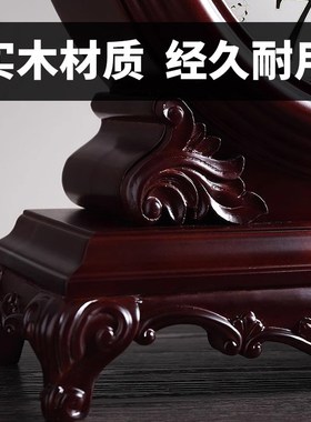 威弗列德客厅中式丽声家用台式坐钟摆钟高端台钟实木复古老式座钟