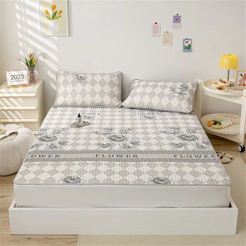 凉感乳胶凉席三件套皮筋款折叠家用学生宿舍可水洗夏季空调冰丝席,淘宝优惠券,粉丝福利购,淘宝优惠卷