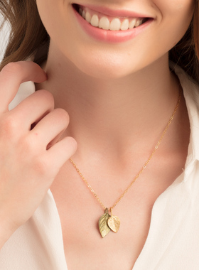 罗勒叶毛衣链冷淡风圣诞礼物