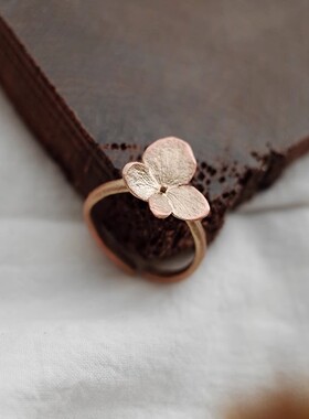 MichaelMichaud花朵戒指女复古