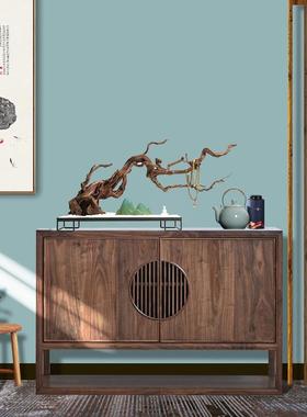 新中式复古实木根雕禅意摆件茶室办公桌客厅玄关家居软装饰工