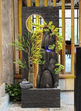 假山户外水幕墙流水墙喷泉庭院水景装饰公司招财隔断屏风景观摆件