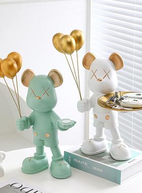 暴力熊乔迁新居礼品玄关客厅钥匙收纳摆件入户进门鞋柜家居装饰品