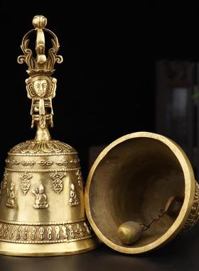 铜手摇铃法器手摇铃铜地钟引磬金刚铃法铃