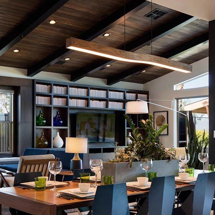 极简长条餐厅吊灯北欧设计师艺术侘寂风样板房吧台个性木纹吊灯,淘宝优惠券,粉丝福利购,淘宝优惠卷