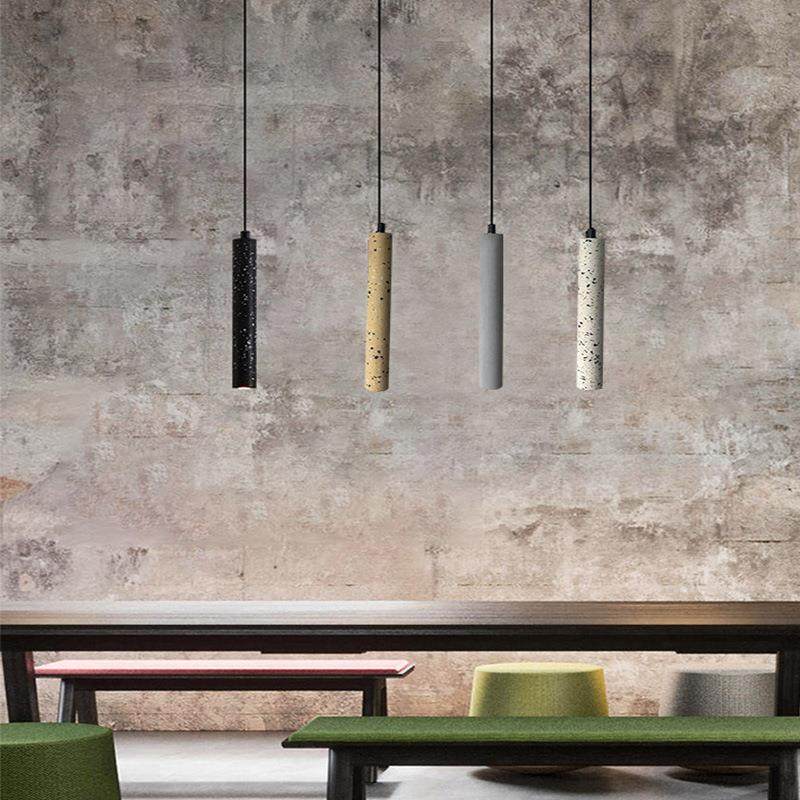 水磨石吧台吊灯水泥极简餐厅卧室床头长条小工业风单头吊线灯北欧,淘宝优惠券,粉丝福利购,淘宝优惠卷