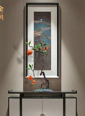 铜金岁月多子多福多寿黄铜石榴树摆件树木植物彩铜摆件客厅铜摆件