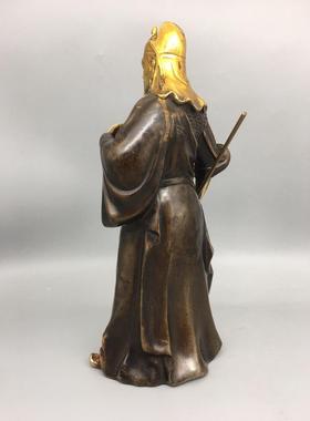 仿古铜新款关公铜像武财神摆件关羽财神爷开业家用摆件