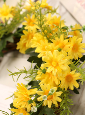仿真花挂壁美人菊花环室内客厅装饰门挂件橱窗布置花卉餐厅墙璧挂