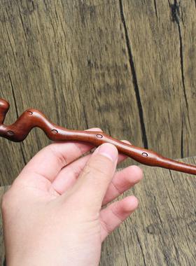 雷击枣木七星发簪浮雕道家法器把玩手把件木质工艺品量大可谈价