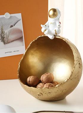 太空人宇航员玄关桌面书桌面收纳工艺品摆件钥匙小东西收纳摆件