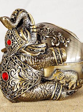 特价金属抱象烟灰缸带盖密封防摔防风个性创意装饰男士礼品