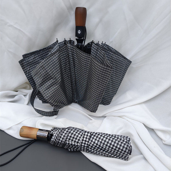 经典黑白格子禁欲系全自动雨伞超大复古男女通用折叠伞,淘宝优惠券,粉丝福利购,淘宝优惠卷