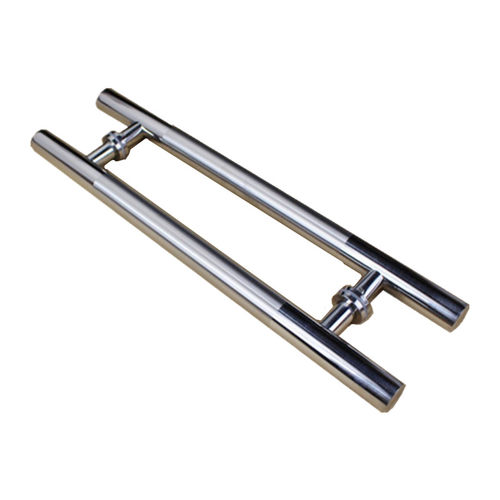 正宗SUS304加厚玻璃门拉手不锈钢拉丝圆形推拉无框门防盗木门把手 - 图3