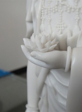 成本流通36公分仿白瓷阿弥陀佛站像家用摆件 极其精致庄严