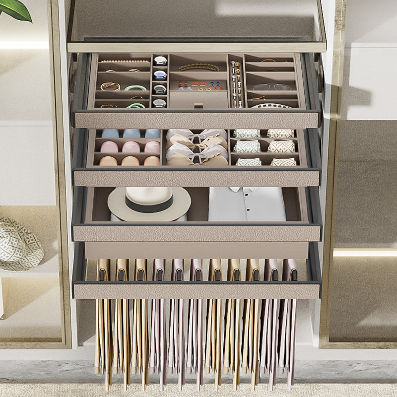 衣柜拉篮格子抽裤架伸缩滑轨皮革首饰盒内置篮抽屉式自制轨道五金,淘宝优惠券,粉丝福利购,淘宝优惠卷