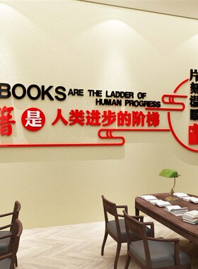 阅读角图书馆布置文化墙面装饰自习览室绘本班级教室儿童区环创贴