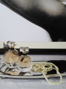 样板房卫生间洗手台妆台飘窗软装饰品卫浴套件新古典茶几托盘摆件