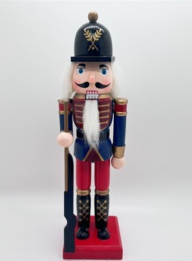 胡桃夹子木偶士兵摆件公仔玩偶欧式摆件咖啡客厅酒吧家居高25CM