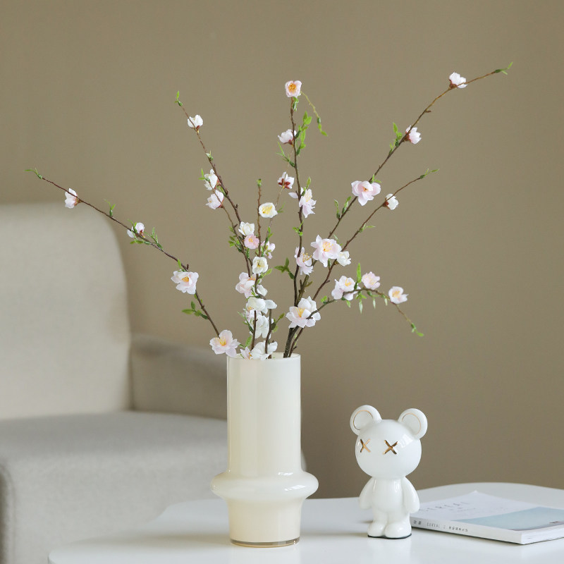 腊梅梅花枝仿真花假花桃花中式家居摆件插花客厅干花电视柜装饰品,淘宝优惠券,粉丝福利购,淘宝优惠卷