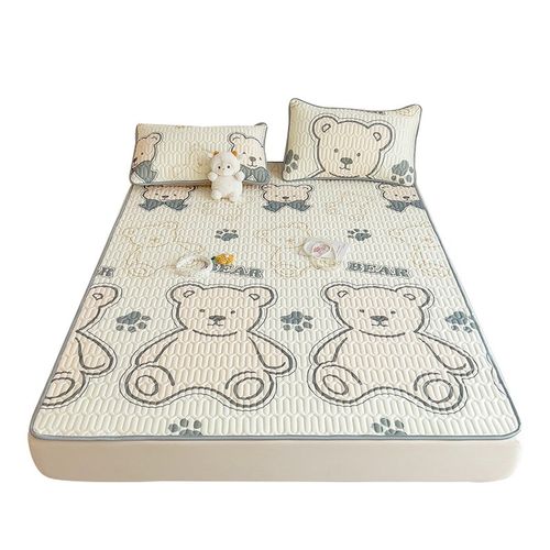 夏季乳胶凉席三件套学生宿舍冰丝席夏天单人空调席软席子2024新款 - 图0