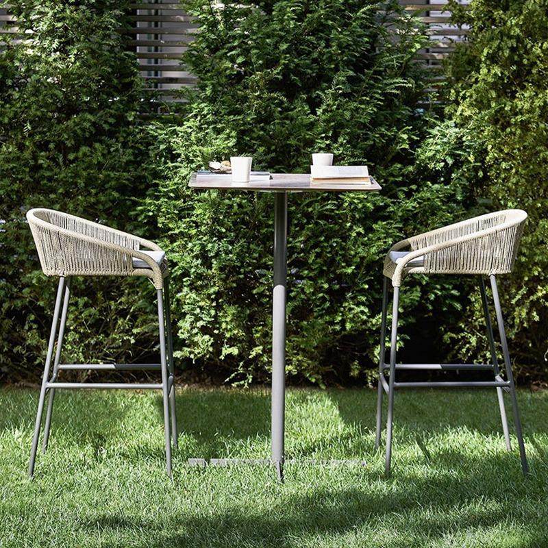 北欧露天高脚藤编椅户外吧椅庭院酒吧咖啡会所餐厅吧台靠背椅组合,淘宝优惠券,粉丝福利购,淘宝优惠卷