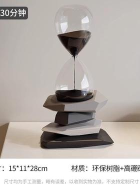 新款时来运转沙漏摆件寓意好办公室工位情绪解压家居装饰乔迁礼∑