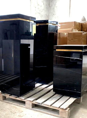 天然大理石雕塑底座台现代简约客厅摆件立柱工艺品摆放台高端定制