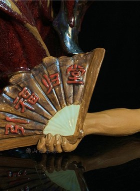 石湾公仔家居陶瓷创意工艺品客厅摆设大师精品人物摆件送礼品钟馗