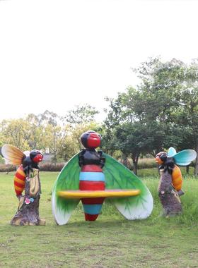 户外仿真蜜蜂雕塑幼儿园林景区庭院卡通动物昆虫装饰景观摆件小品