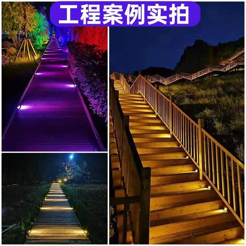 户外防水步道灯明装龟背灯过道桥面栈道侧发光地脚灯led台阶灯 - 图1