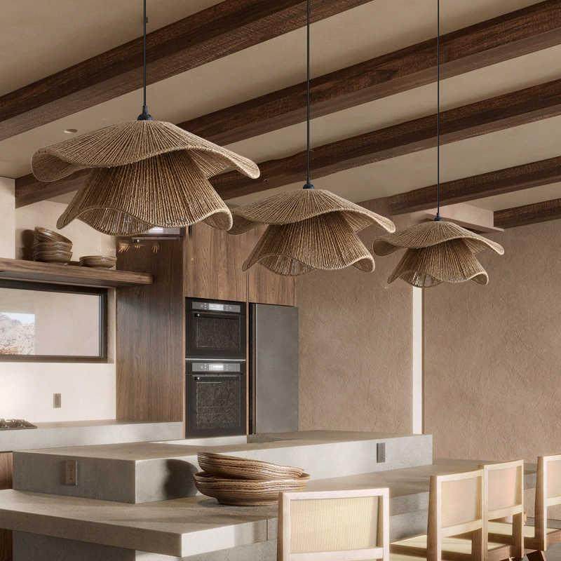 侘寂风麻绳吊灯火锅店烧烤店餐厅饭店网咖禅意茶室餐饮吧台灯具,淘宝优惠券,粉丝福利购,淘宝优惠卷