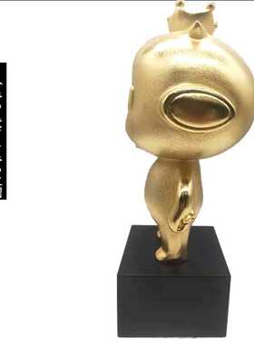 金属创意奖杯制作卡通公仔企业建筑3d模型摆件金属奖杯铜制