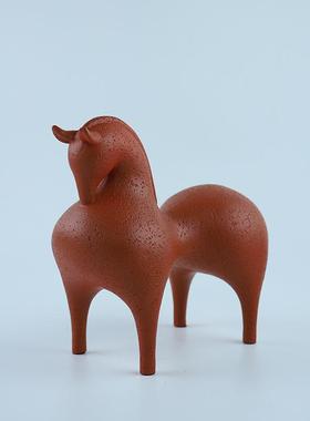 简约现代风树脂摆件骏马艺术品家居酒柜书房摆设创意动物摆件装饰