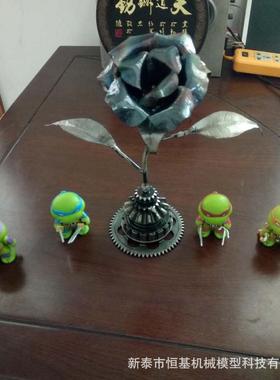 母亲节送给老师母亲的玫瑰创意摆件纯手工打造漂亮立体铁艺玫瑰花