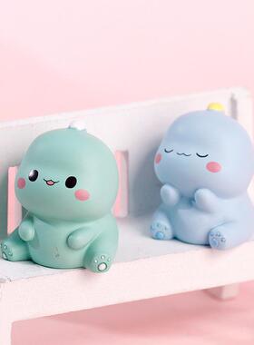 卡通小恐龙咘咘树脂小摆件蛋糕烘焙装饰汽车载内摆件用品桌面摆饰