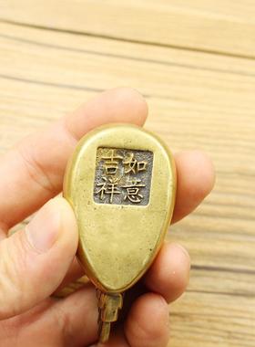 黄铜福鸡摆件印章黄铜金鸡铜摆件鸡你太美铜葫芦古玩纪念品手把件