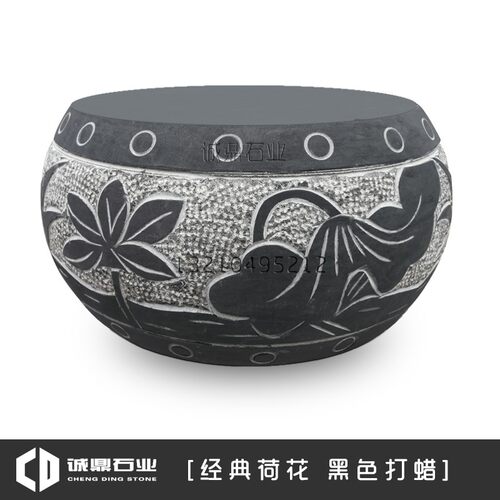 青石石柱底座路障挡车石墩子花架柱子顶柱脚鼓凳门口石头中式 - 图1