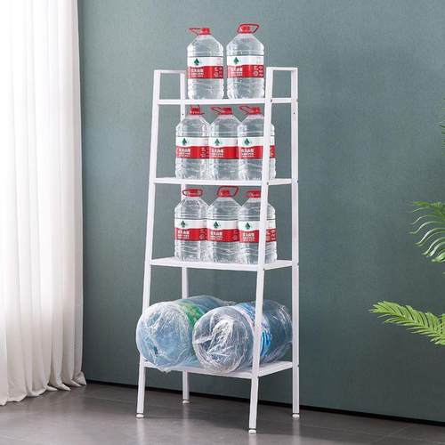 新款梯形多层书架厨房落地置物架勒伯格铁艺储物架客厅收纳架隔层 - 图0