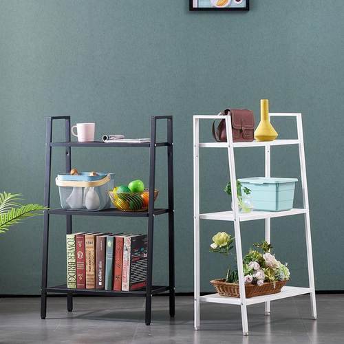 新款梯形多层书架厨房落地置物架勒伯格铁艺储物架客厅收纳架隔层 - 图2