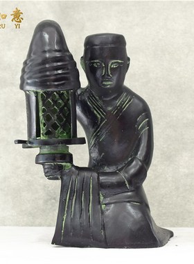 汉代宫廷牛灯长信宫灯雁鱼灯鸟型灯青铜器仿古工艺品开业礼品摆件