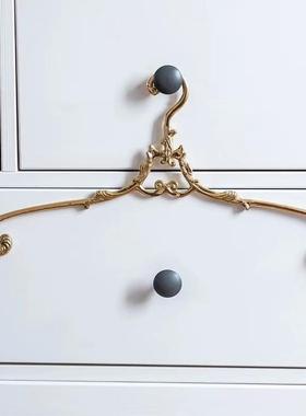 复古宫廷风家用衣架酒店卧室衣柜收纳挂架黄铜挂钩晾衣 晾衣架