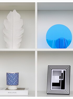 样板间书房书柜现代软装饰品相框玻璃陶瓷工艺品家居摆件ZH3106