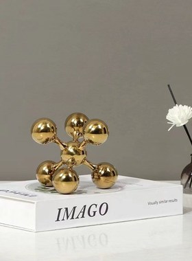 轻奢简约现代水晶艺术摆件工艺品样板房J售楼部软装公司家具摆饰