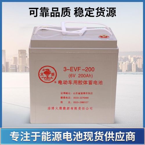 火炬蓄电池免维护铅酸电池电动车电瓶胶体汽车电动6V12V200/150AH - 图1