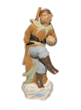 石湾公仔陶瓷摆件创意工艺品客厅摆设大师精品人物摆件礼品孙悟空