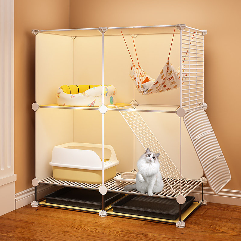猫笼子家用室内猫屋舍猫窝秋冬笼子猫咪用品带超大自由空间猫别墅,淘宝优惠券,粉丝福利购,淘宝优惠卷