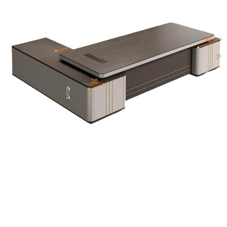 高端总裁桌老板办公室大班台办公桌简约大气双柜单人办公桌椅组合,淘宝优惠券,粉丝福利购,淘宝优惠卷