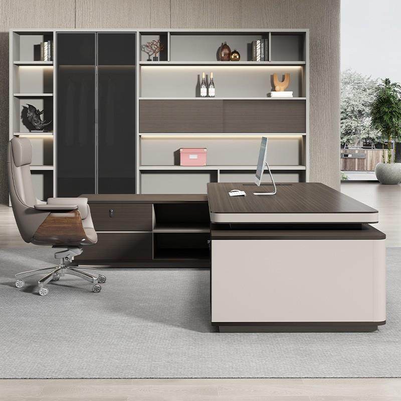 高端总裁桌老板办公室大班台办公桌简约大气双柜单人办公桌椅组合,淘宝优惠券,粉丝福利购,淘宝优惠卷